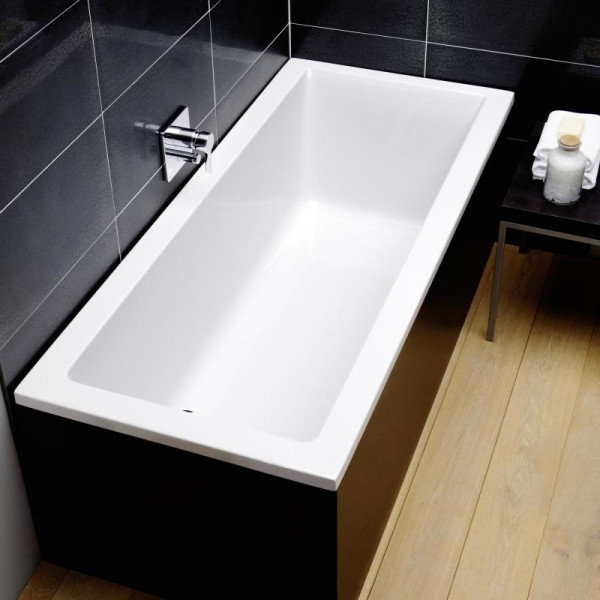 Repabad Genf Mono Rechteck-Badewanne weiß