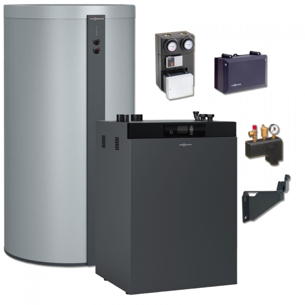 Viessmann Paket Vitoligno 300-C, 18 kW Saugsystem mit Vitocell 320-M, 750l