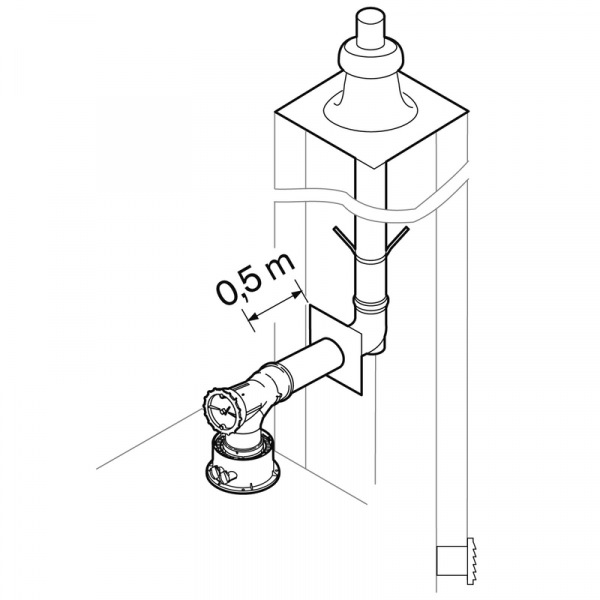 Weishaupt Abgassystem DN80 raumluftabhängig 10 m starr