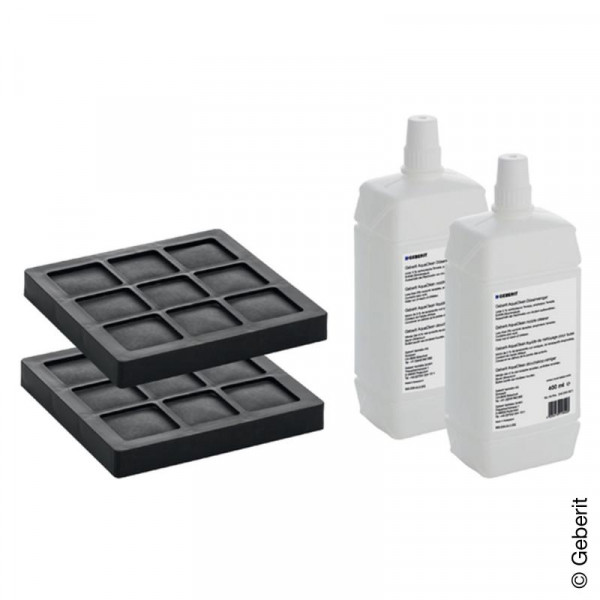 Geberit Set 2 Aktivkohlefilter/Düsenreiniger für Geberit AquaClean WC-Komplettanlagen