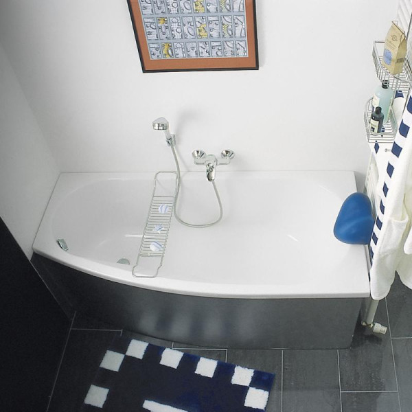 Repabad Kampen Raumspar-Badewanne weiß