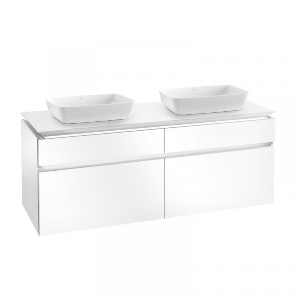 Villeroy & Boch Artis Aufsatzwaschtische mit Legato LED-Waschtischunterschrank 160 cm mit 4 Auszügen