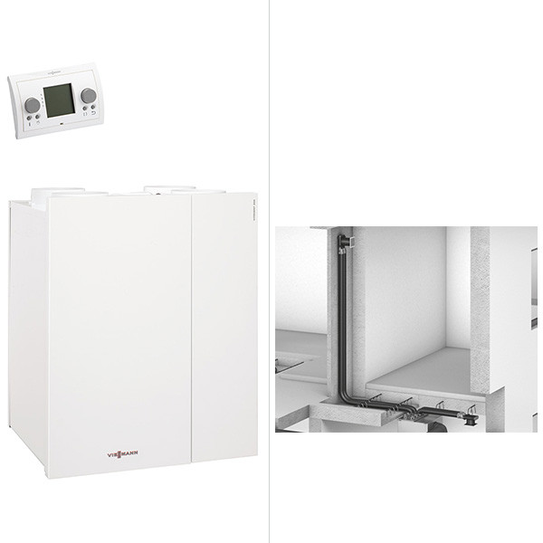 Viessmann Vitovent 300-W Rundkanal DA75 130 qm Wohnfläche