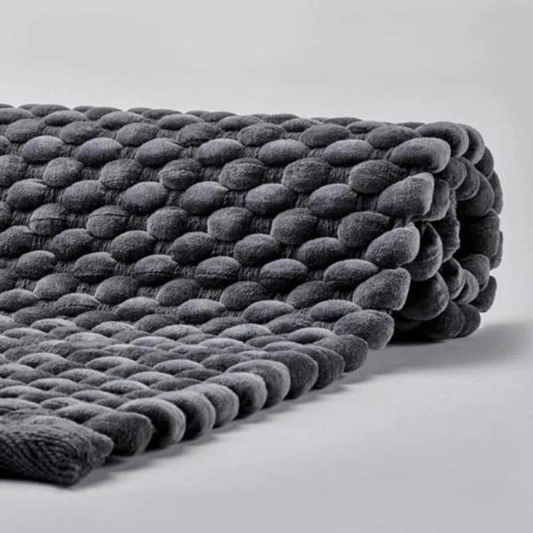 Aquanova Maks Badteppich Badematte 60 x 60 cm dunkelgrau