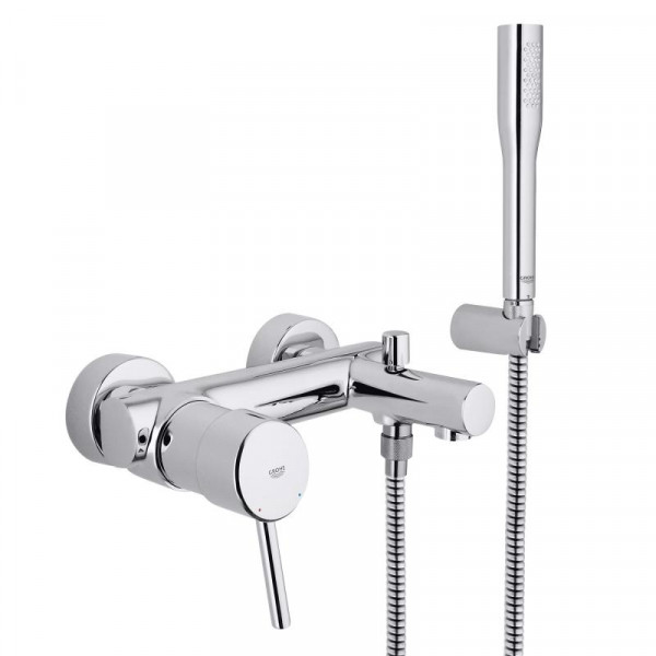 Grohe Concetto Einhand-Wannenbatterie mit Brausegarnitur