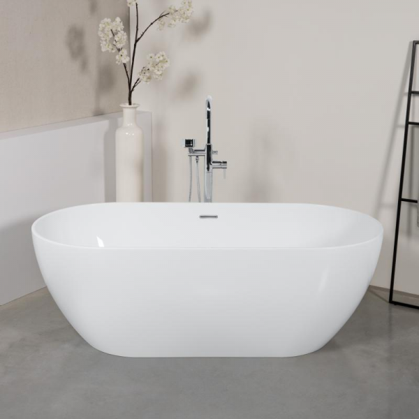 PREMIUM 200 Freistehende Oval-Badewanne L: 169 B: 80 H: 56,5 cm