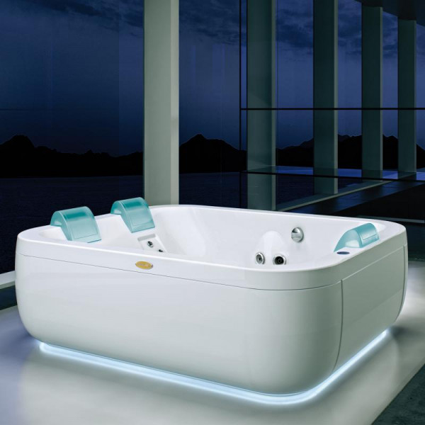 Jacuzzi AQUASOUL EXTRA freistehender Whirlpool mit Verkleidung mit Rainbow