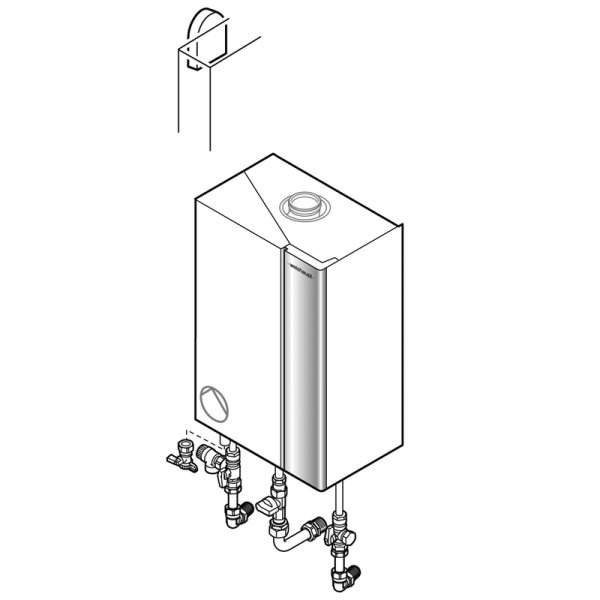 Weishaupt Paket WTC-GW 25-B H, Unterputz Gas-Brennwertgerät