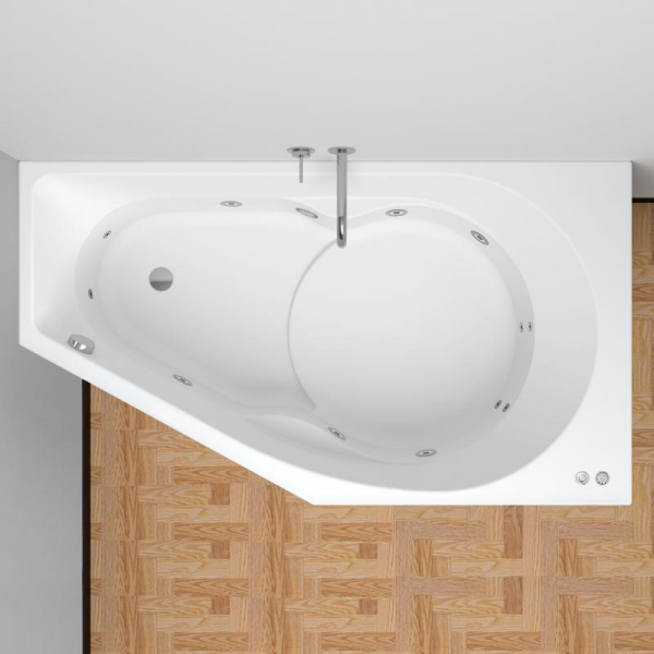 Riho Yukon Easypool Raumspar-Whirlwanne 160 x 90 cm mit mechanischer Bedienung