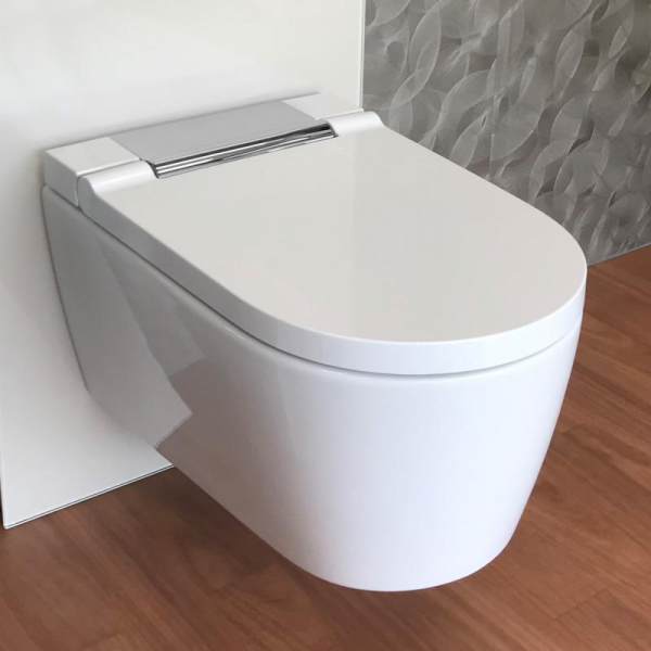 Geberit AquaClean Sela Wand-Dusch-WC Komplettanlage mit WC-Sitz weiß