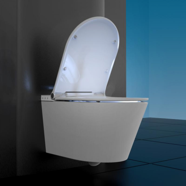 Schütte Cesari Dusch-WC mit WC-Sitz spülrandlos, WC-Sitz mit Absenkautomatik, Geruchsabsaugung