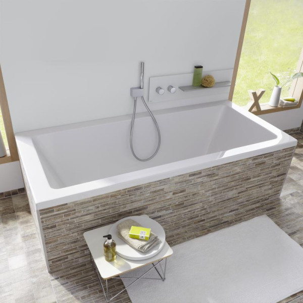 Repabad Livorno Rechteck-Badewanne weiß