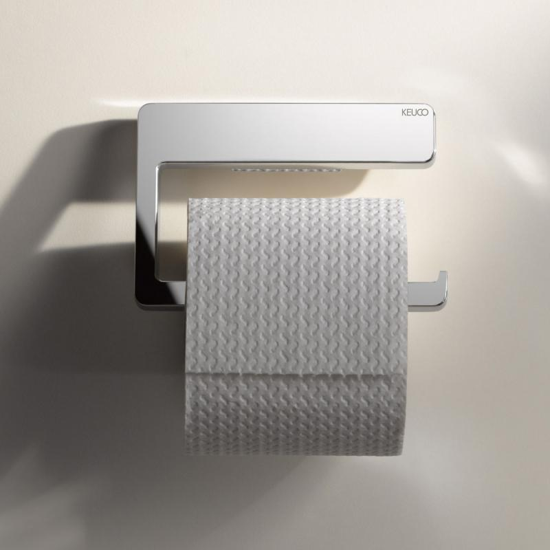 EZ-FLO Toilettenpapierhalter – Versenkte Montage, Chrom-Finish, Inkl. Weißer Rolle