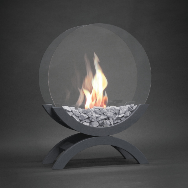 Alfra Feuer Bioethanol Kamin EVA 4 mit runder Glasscheibe