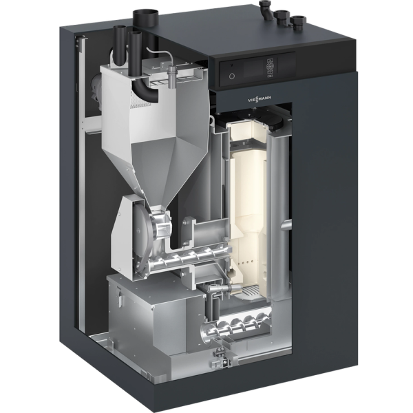 Viessmann Vitoligno 300-C Pelletkessel mit Saugsystem BAFA-förderfähig