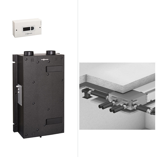 Viessmann Paket Vitovent 200-C Rundkanal DA75 120 qm Wohnfläche