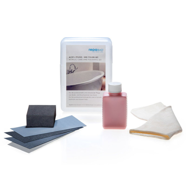repaBAD Acrylpflege-Set für Badewannen und Duschwannen