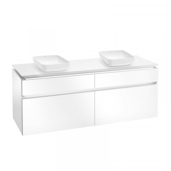 Villeroy & Boch Artis Aufsatzwaschtische mit Legato LED-Waschtischunterschrank 160 cm mit 4 Auszügen
