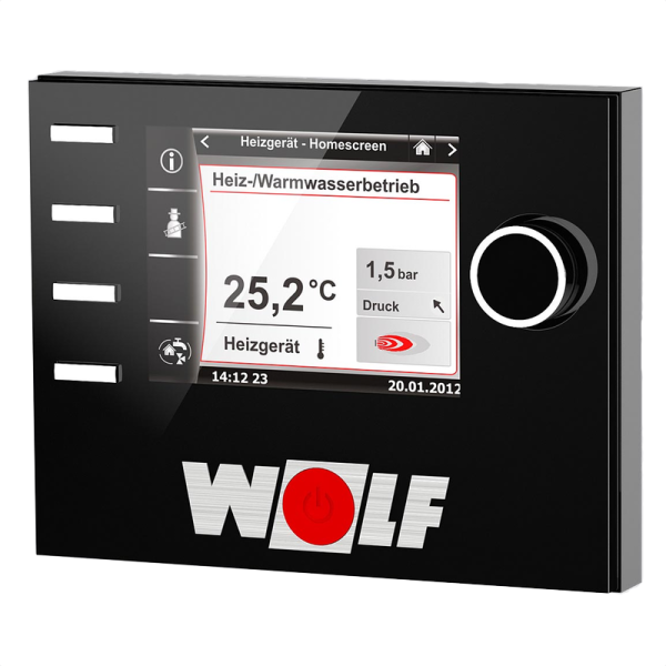 Wolf Bedienmodul BM-2 inkl. Außenfühler schwarz, für Regelungssystem WRS