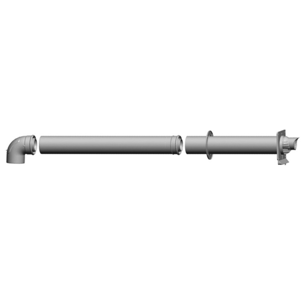 Wolf Anschluss-Set DN80/125 - C13x L:880mm, raumluftunabhängig, aus PP