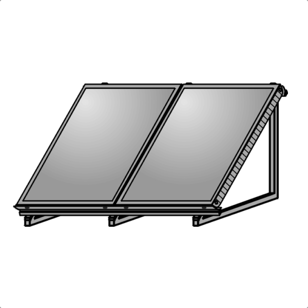 Wolf AluFlex-U Aufstellgerüst Hochformat für 2 Kollektoren F3-1/CFK-1