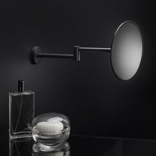 Cosmic Black & White Wand-Kosmetikspiegel schwarz matt Ø 240 mm