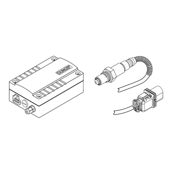 Weishaupt O2-Regelung mit Sonde, Modul, Flansch. und Kabelverbindung steckerfertig.