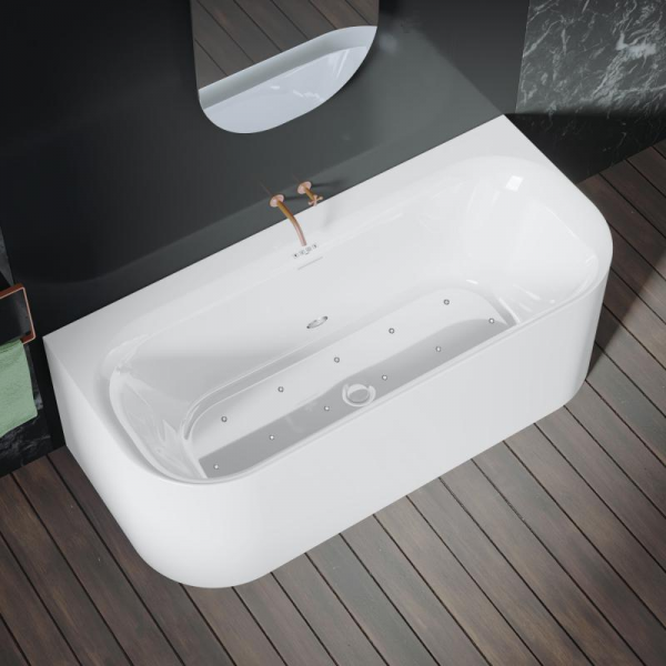 Riho Devotion 180x80 back2wall Vorwand-Whirlwanne mit Verkleidung
