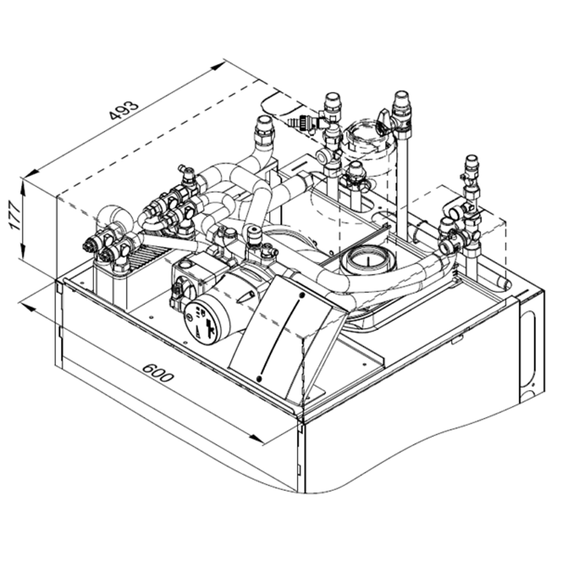 Viessmann Aufbau-Kit mit Mischer Aufputz für Vitodens 333-F ZK04324