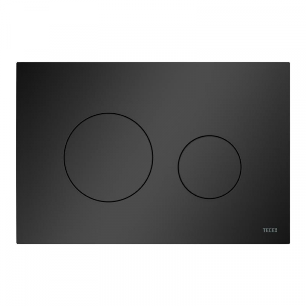 TECE loop Glas WC-Betätigungsplatte für 2-Mengen-Technik schwarz matt