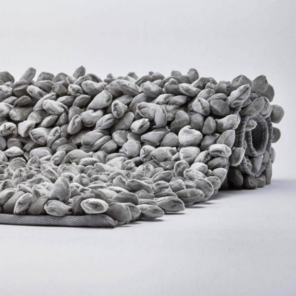 Aquanova ROCCA Badematte 70x120 cm silbergrau