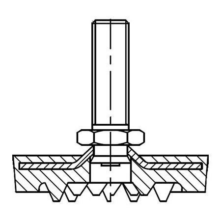 Viessmann Stellfuss-Satz D=64 M12x35 SW17