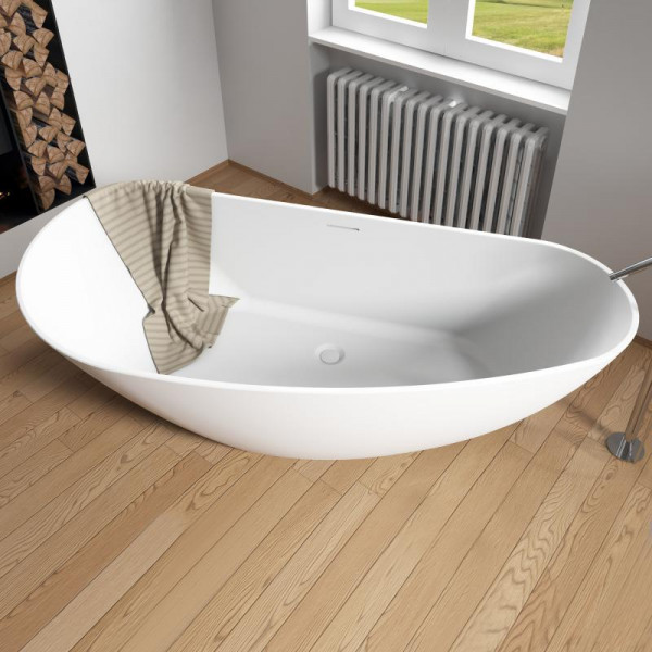 Riho Granada freistehende Badewanne 170 x 80 x 60 cm weiss, Ausführung rechts