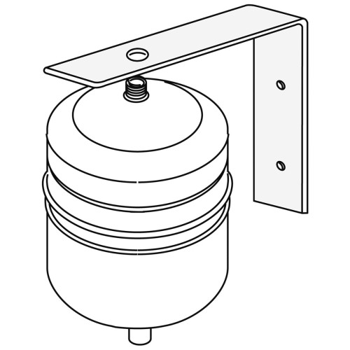 Weishaupt Expansionsgefäß WHI expan 25 #1 R3/4AG mit Wandhalter, Inhalt 25 Liter