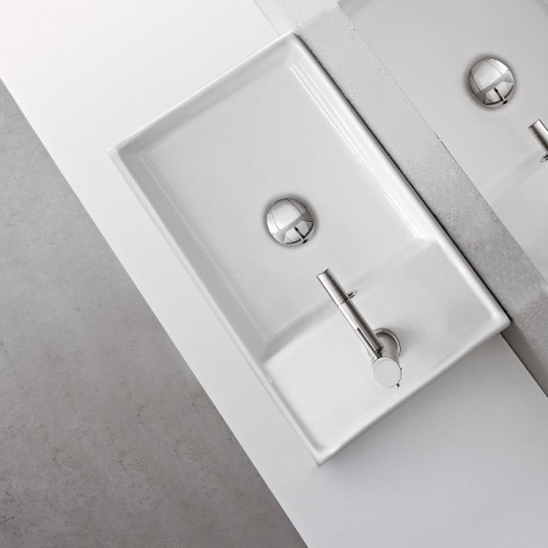 Scarabeo Teorema R41 Aufsatz- oder Hängehandwaschbecken 41 cm weiß