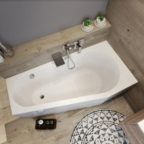 Riho Delta Plug&Play Raumspar-Badewanne mit Verkleidung