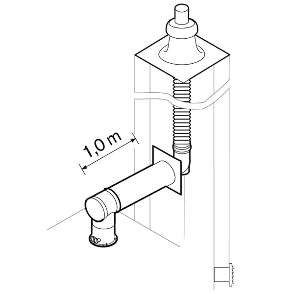 Weishaupt Abgassystem DN100/60 raumluftunabhängig 12,5 m flexibel