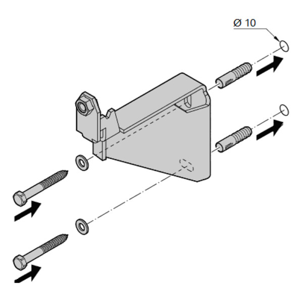 Viessmann Wandhalterung Einzeldivicon