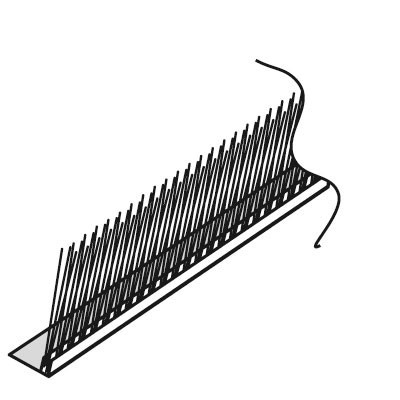 Weishaupt Bürstenleiste B-IH Indach horizontal (zur Abdichtung Blech und Dachpfanne)