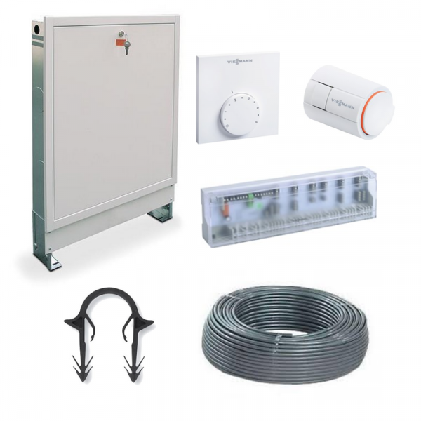 Viessmann Etagenpaket Fußbodenheizung Tackersystem bis 100 m²
