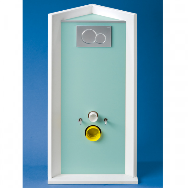 Grumbach Hochwertige Dekorplatten für die Verkleidung der Eck-WC-Steine von vorne und oben