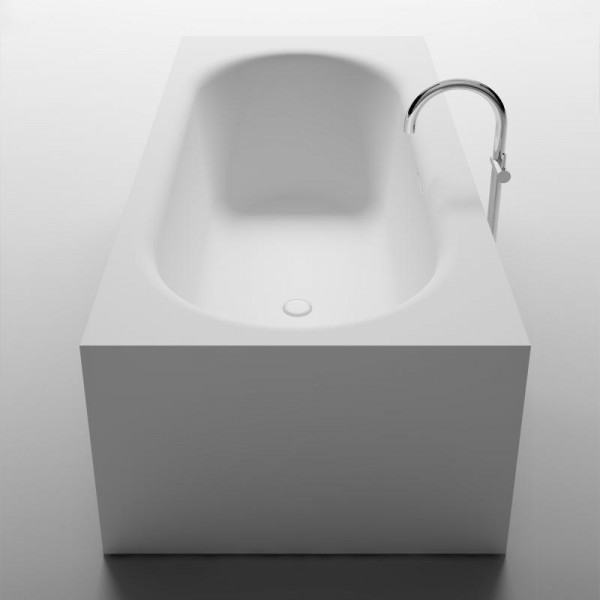 Riho Madrid freistehende Badewanne 180 x 86 x 45 cm weiss seidenmatt