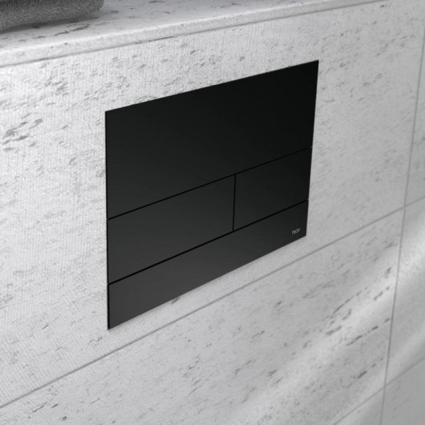 TECE square II Metall WC-Betätigungsplatte für 2-Mengen-Technik schwarz matt