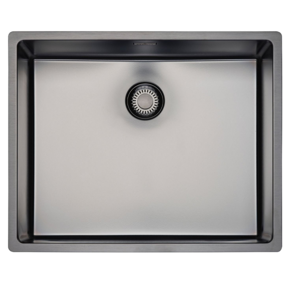 Reginox New York 40 x 40 Küchenspüle 440 x 440 mm Comfort Gun Metal Silver