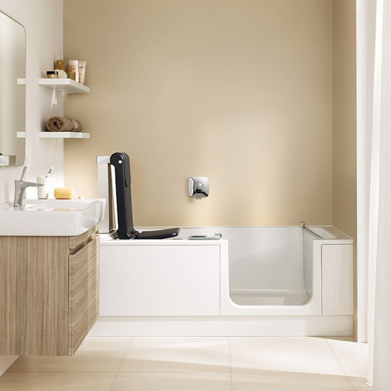 Artweger Artlift AIR Whirlpool mit Tür + Hebesitz anthrazit ALG1R13