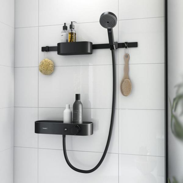Hansgrohe WallStoris Brausethermostat Set schwarz matt