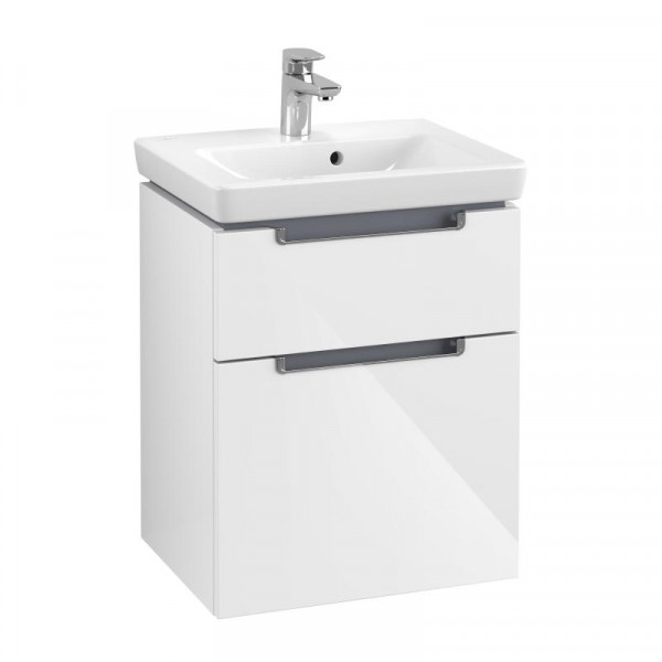 Villeroy & Boch Subway 2.0 Handwaschbecken mit Waschtischunterschrank 50 cm mit 2 Auszügen