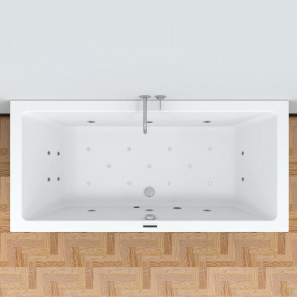 Riho Lusso Easypool 3.0 Rechteck-Whirlpool mit Bluetooth Lautsprecher und LED Farblicht