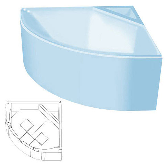 poresta systems Poresta Compact Wannenträger Riho Neo ohne Ablage