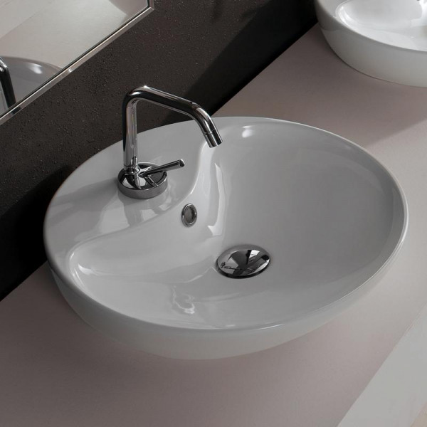 Scarabeo Shape Aufsatzwaschbecken weiß